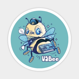 USBee funny Bee pun Magnet